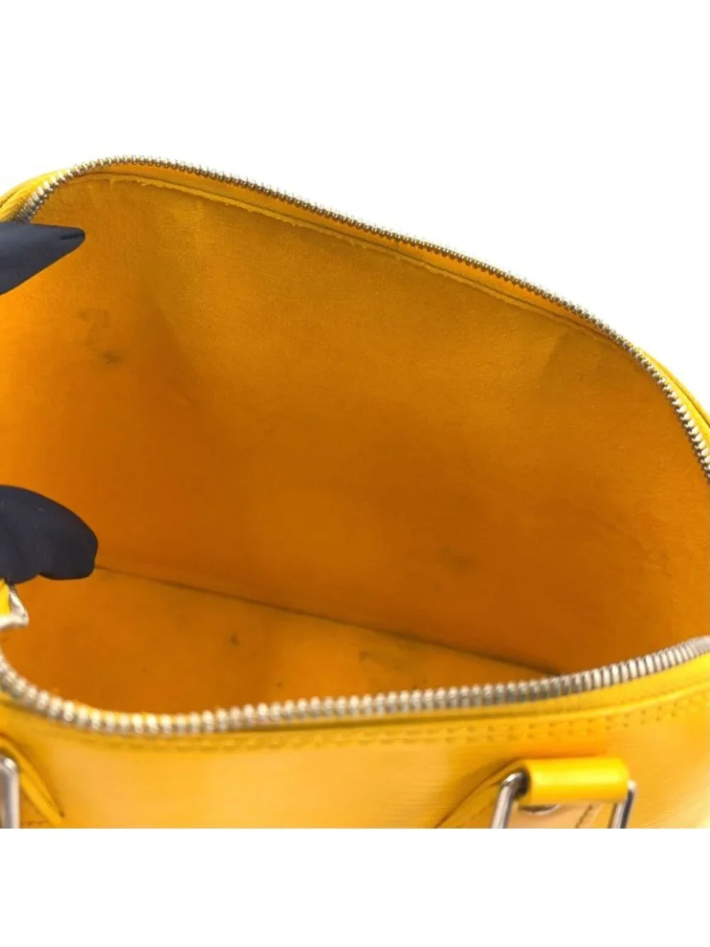 Louis Vuitton Alma PM Epi Citron Leather Yellow Handbag Silver